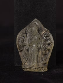 10th C Cambodian Glass Multi-Arm Tantric Deity-Very Rare