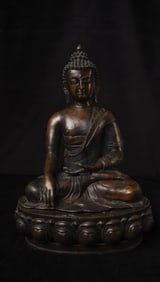 Antique Nepalese Bronze Buddha-Classic Large Beauty-