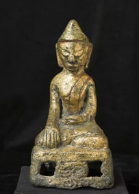 EARLY Burmese Buddha-probably Pre- Pagan, and related to early Mon sculpture.