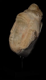16thC MONUMENTAL Burmese Ava Buddha Face- quite rare both so beautiful and Massive