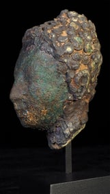 9/10thC Thai or Cambodian bronze Buddha head -Great Sophistication-Advanced Collector