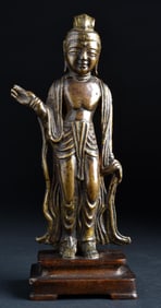 7/8thC Korean bronze of a Bodhisattva. Near identical example in Sotheby's Sept 2004