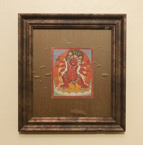 Beautiful Old Thangka in Museum Quality Display