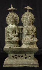 Rare Early Javanese double Deity. Large, Powerful Altar- Authentic!