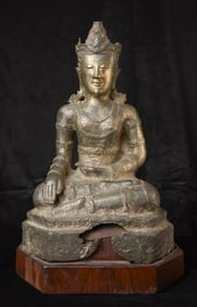 Large 15thC Northern Thai Buddha in Royal Attire