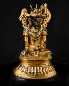 Beautiful 15thC Burmese Arakan style "Jambupati" Buddha- New Photos-Rare, Early