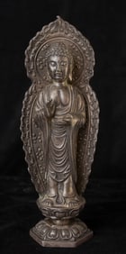 19thC Silver Korean Buddha. Very fine-see photos.