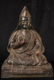 Tibetan bronze Buddhist Monk or Lama