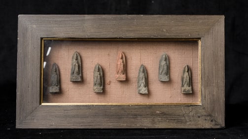 Set of 7 matched early (Pre-Tang- in the range of 1500 Years Old) Chinese Clay/Terracotta