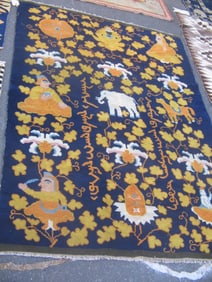 Vintage Unique Chinese Tibetan Rug -Look at photos!!