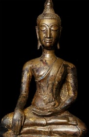 15/16thC Sukhothai Buddha, 11.25" Tall-Beautiful Face-Deeply Serene-Graceful!