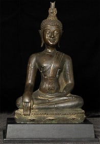 16thC Northern Thai Buddha of the highest quality.-Fantastic Face that lights up a room