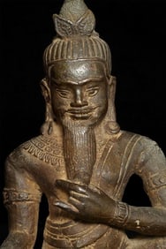 18/19thC/earlier Bronze Vietnam Shiva- - Well cast, nice patina-very rare type.