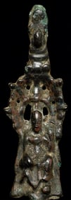 6-8thC Tang Chinese Buddha or Bodhisattva of compassion-Early Bronze