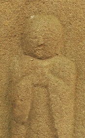 Beautiful medium size 19thC Japanese stone "Jizo".