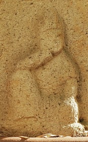 Unusual Japanese Stone Bodhisattva