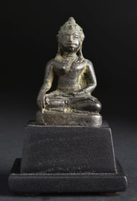 Rare antique, bronze Buddha-probably from the south of Thailand