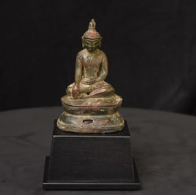 14thC Burmese Buddha, with elements of Pagan, Ava, and Mon.