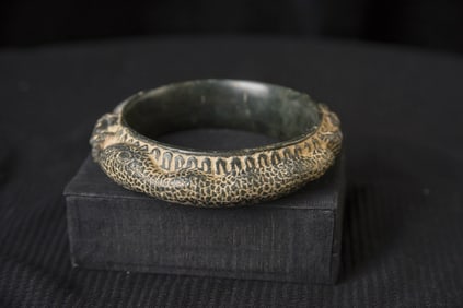 2-7thC Style Gandharan Starving Ascetic Buddha in the form of Hard-stone bracelet-Museum Piece
