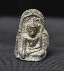 True Pagan Era Buddha Amulet thickly cast out of a lead alloy, mounted on a custom base.