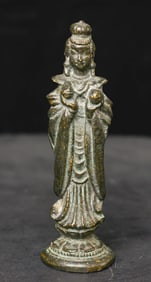 Very old solid-cast Bodhisattva- likely pre-10thC Korean. Purchased 1950's in Korea