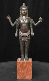 Nice Khmer Buddha-ex museum- see numbers on the back of leg.