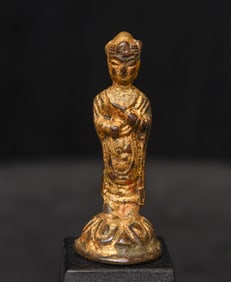 10thC or earlier Korean Buddha- Rare. Provenance. Small, Face in Concentration