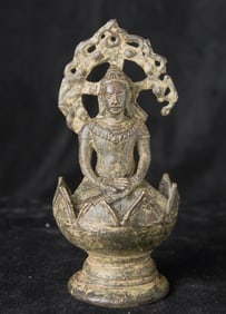 Deeply serene, unusual Java Buddha, 14th-17thCor earlier. This is a very uncommon type.