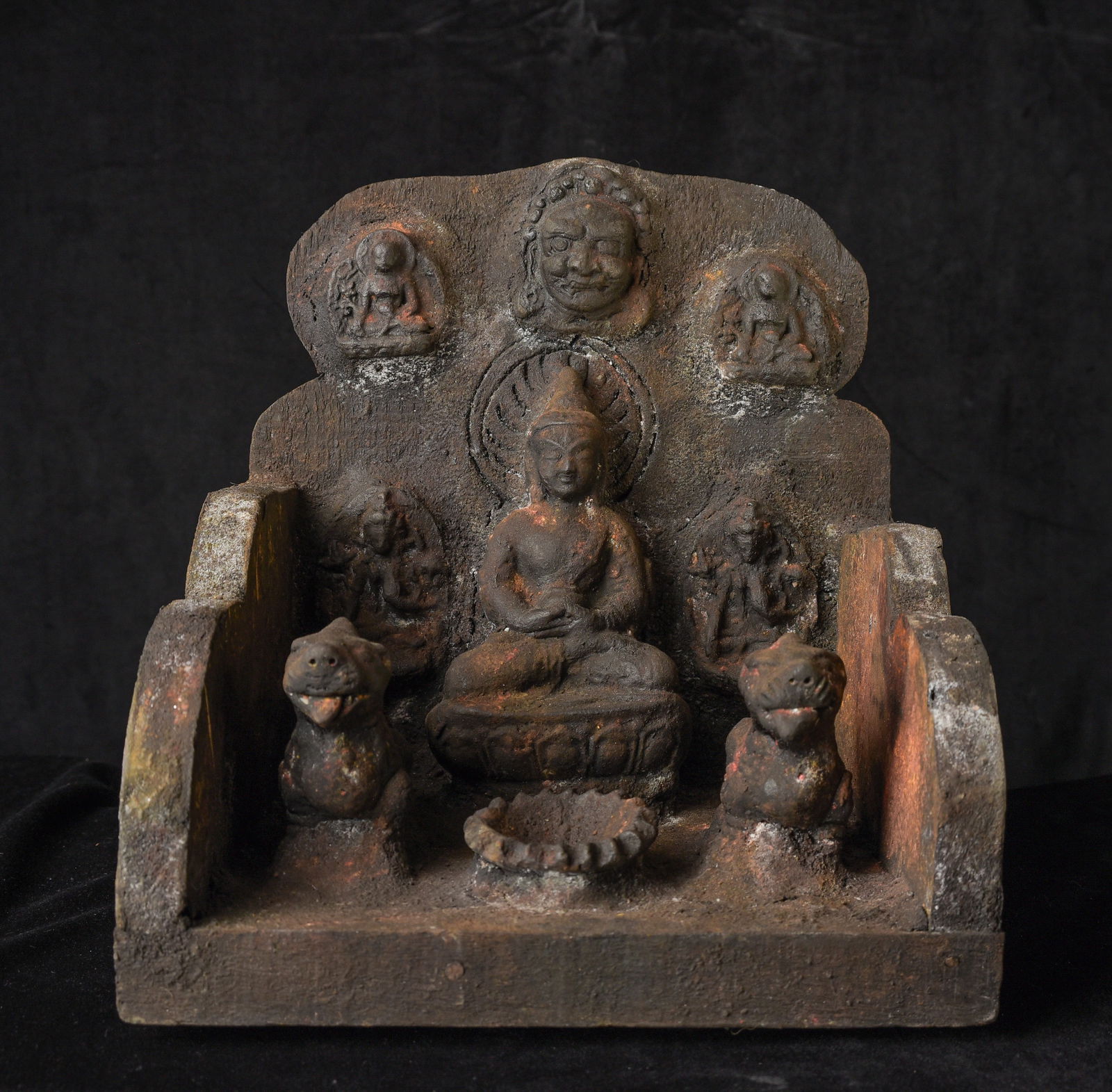 Nepalese wooden Buddhist/Buddhist Altar. (1 of 14)