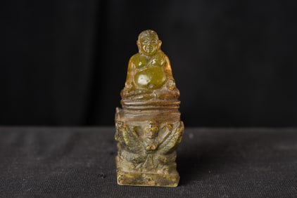 19th Century Thai AMBER Saenkajai . He Is a Buddhist Figure Who Was a Devotee of the Buddha