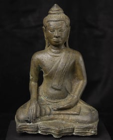 Superb 13th Century Thai Bronze Lopburi Buddha