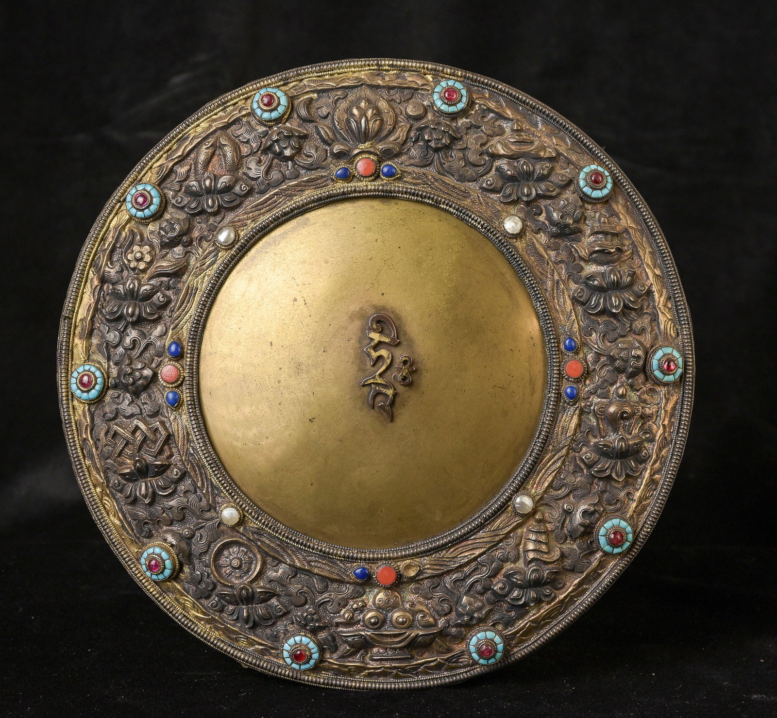 18th/19thC or Earlier Tibetan Copper and Bronze Tantric Mirror Magnificent, Exceptional Condition (1 of 12)