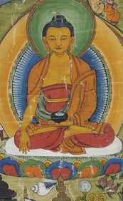 Mongolian Thangka Large, Finely Framed, Highly Detailed One of a Kind!