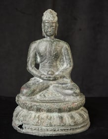 1,000 Years Old Burmese/Himalayan Bronze Buddha of Compassion. Large One of a Kind