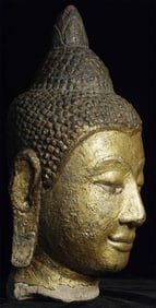 15thC Thai Stone Ayuthaya Style Buddha Head- Authentic Larger Than Life- Exceptional!!