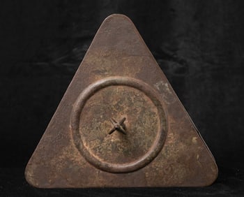 Antique set of antique Tibetan Buddhist "tools" cast out of iron or steel (a magnet sticks to both