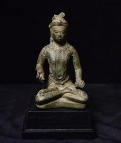 11th/12thC. Southern Thai Bronze Buddha-Distinct from Khmer Styles-Special Collectors piece