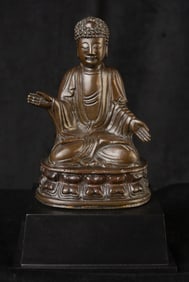 13-15thC Korean Buddha- Finely cast, sculpted and finished