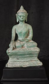 Mon/Pagan (11-13thC) Burmese Bronze Buddha w TL test-Large, Special!!
