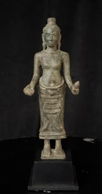 11-13thC Cambodian Bronze Buddhist/Hindu.-Large, Superb