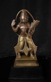 18thC Hanuman-Fine and Rare Type- Large, Bi-metal, W. Provenance- New Photos