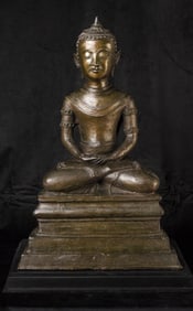 Exceptional 18thC (or Earlier) Burmese Portrait Buddha — Large, Fine