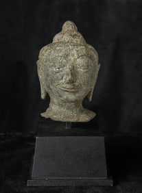 Incredible 10/11thC Cambodian Buddha head.Best