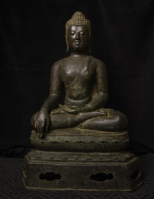 15thC Northern Thai Bronze Buddha. Masterpiece