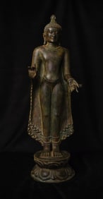 18th century/earlier Pagan Style Burmese Standing Buddha-Very Large-Authentic