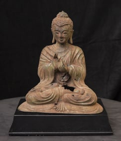 Early Himalayan-Gandharan or Other Culture Bronze Buddha. Rare Survivor