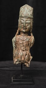 10thC/earlier Korean or Chinese Bronze Buddha Bust, Quite Large. Museum Worthy!