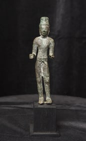7th/9thC Solid Cast Bronze Prakhon Chai Bodhisattva Compassion. Fluid and Natural-Nice!