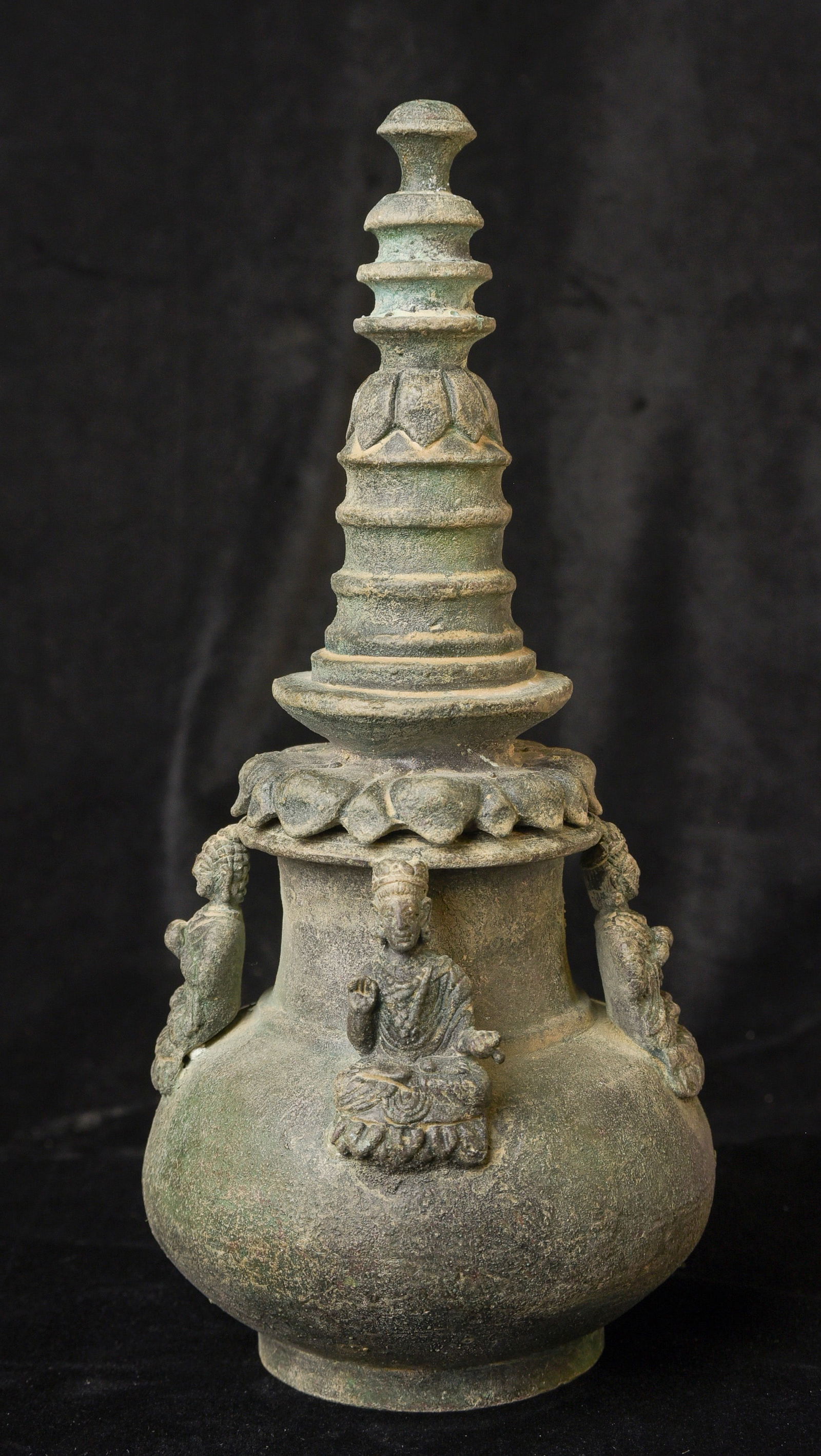 Bronze Buddhist Stupa, The sections stack loosely together. - 2