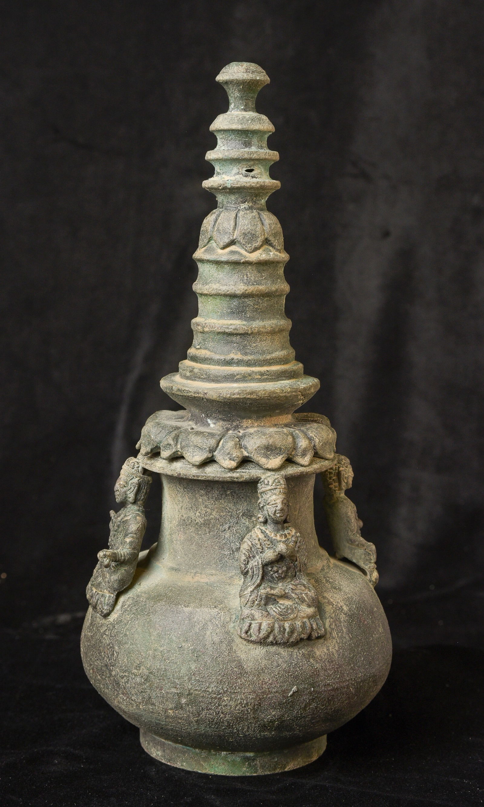 Bronze Buddhist Stupa, The sections stack loosely together. - 4